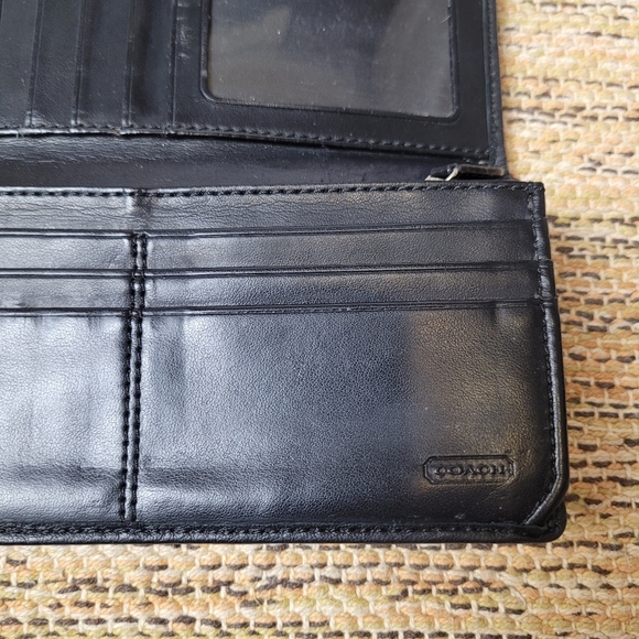 COACH Logo Canvas and Leather Wallet - Picture 5 of 7
